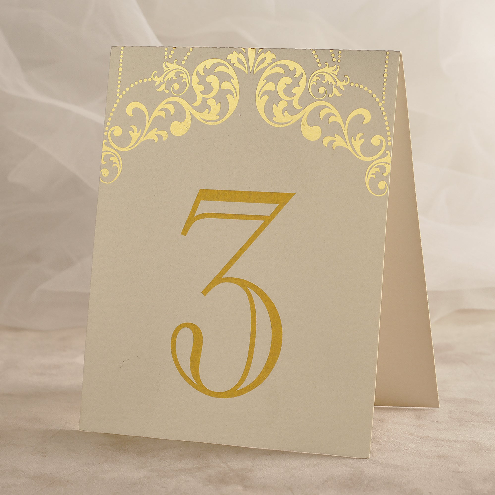 Номерок на стіл з ажурним візерунком bt09003